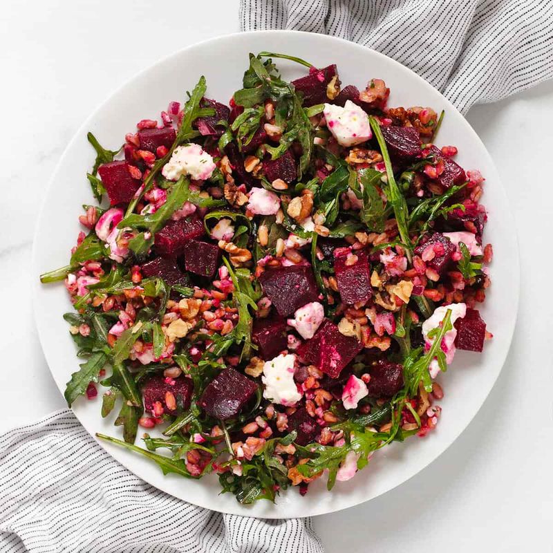 Roasted Beet and Farro Salad