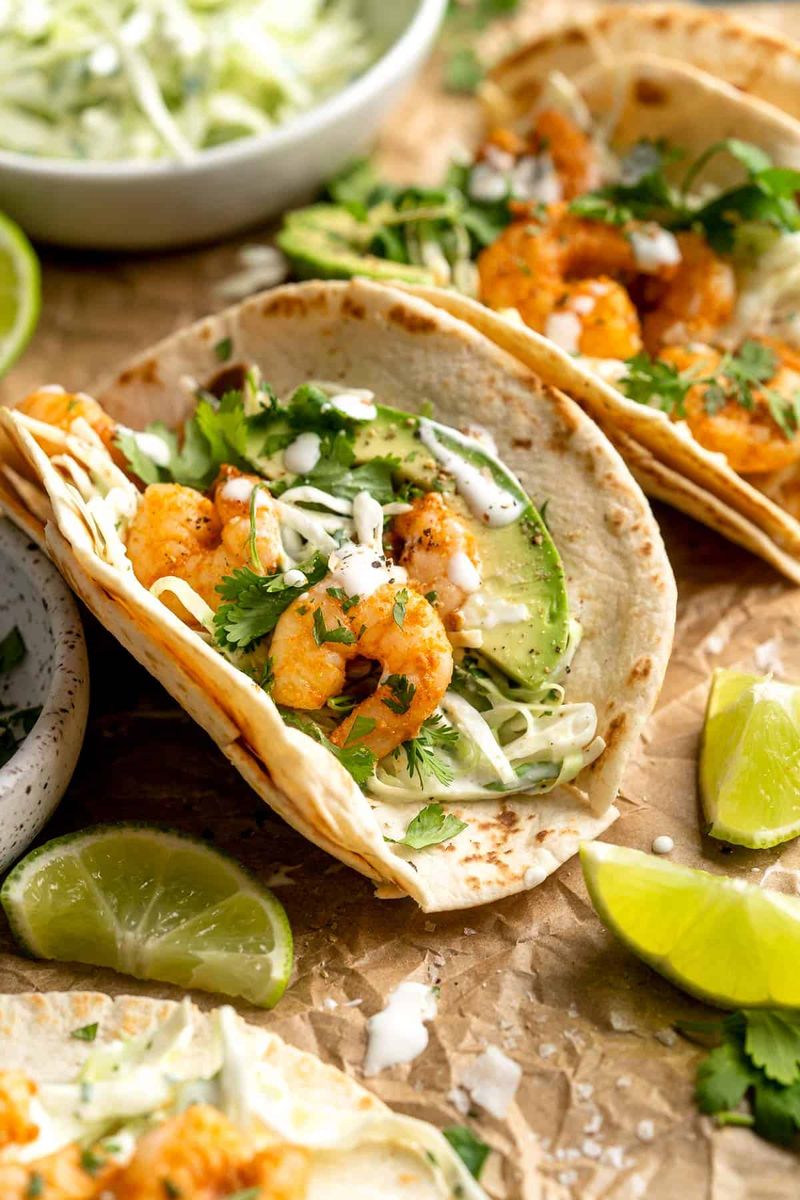 Shrimp Tacos with Lime Slaw