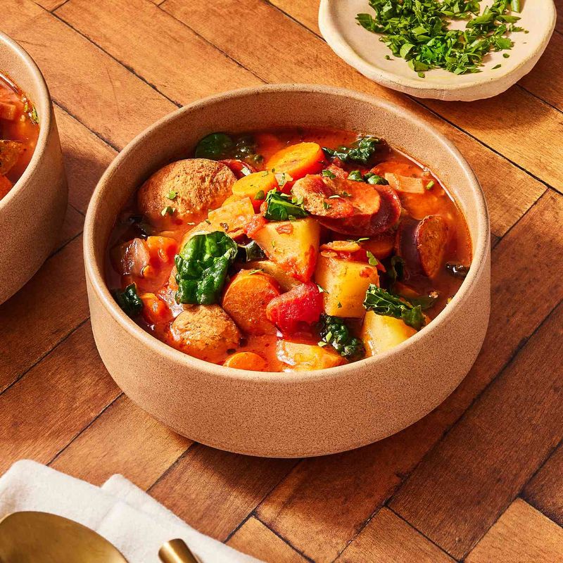 Slow Cooker Sausage and Potato Stew