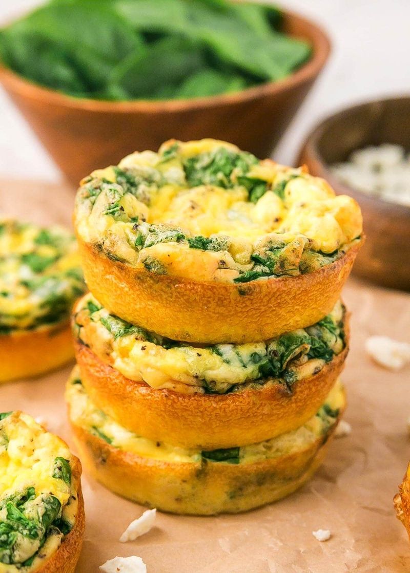 Spinach And Feta Egg Muffins