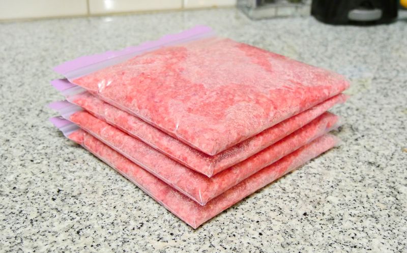 Ground Beef Flattened Flat