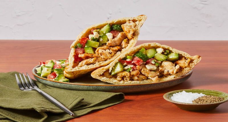 Mediterranean Chicken Pita Pockets