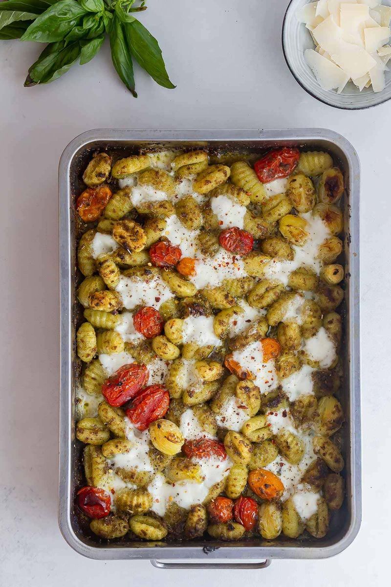 Baked Pesto Gnocchi