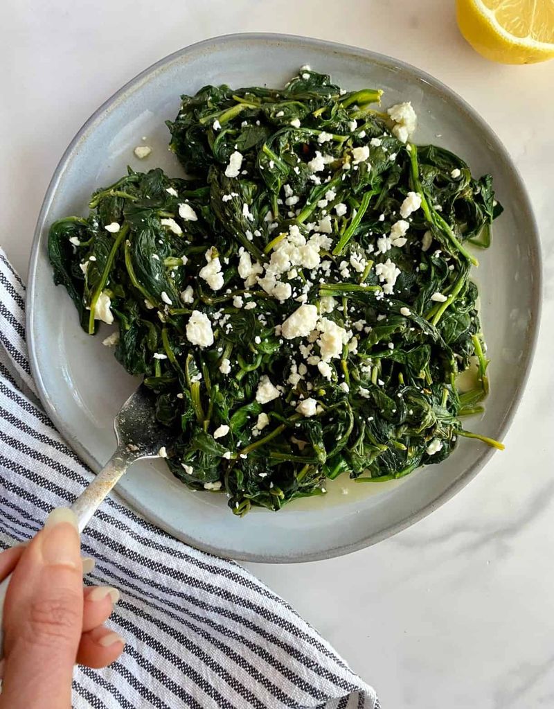 Garlicky Sauteed Spinach