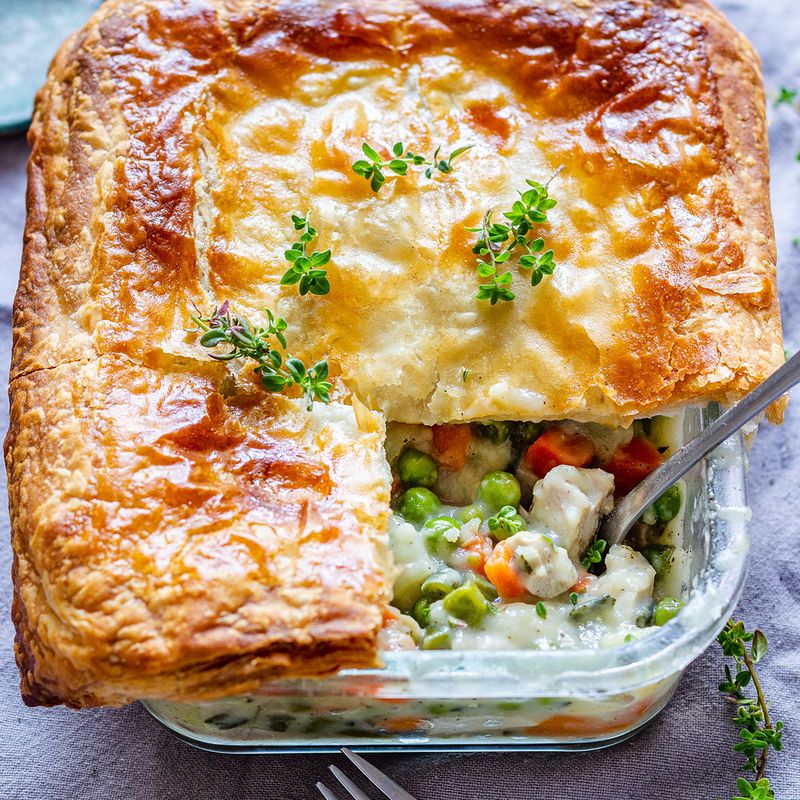Pot Pie With Puff Pastry