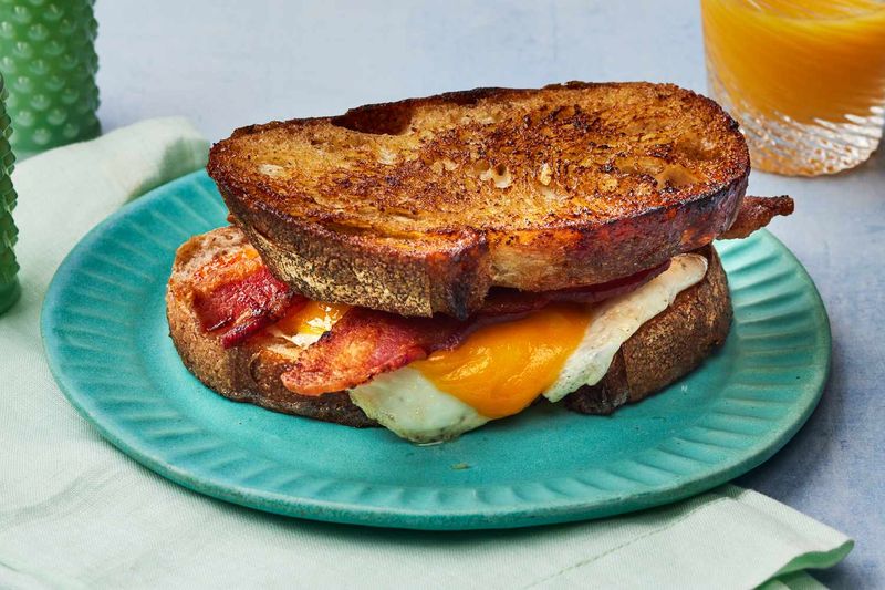Egg and Bacon Breakfast Stack