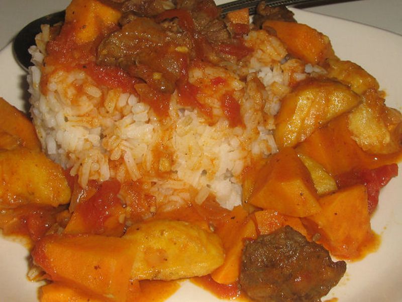 Lamb and Banana Curry Bake