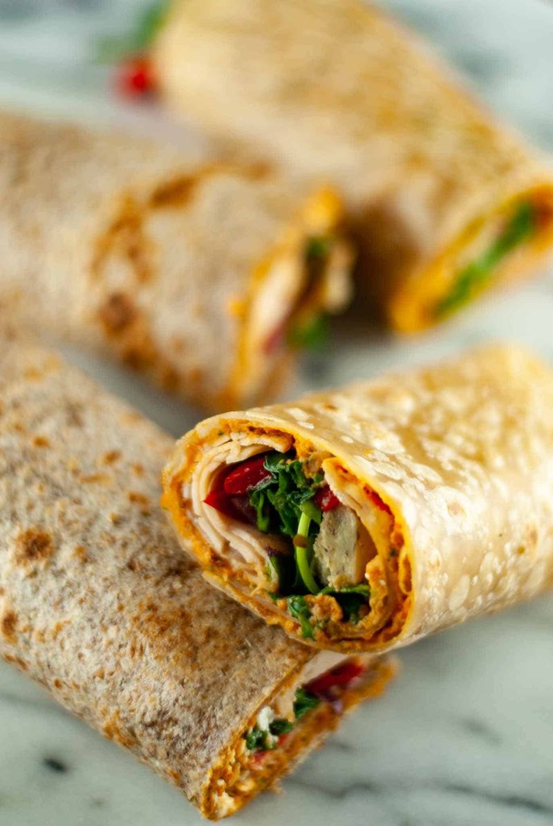 Turkey and Hummus Wrap