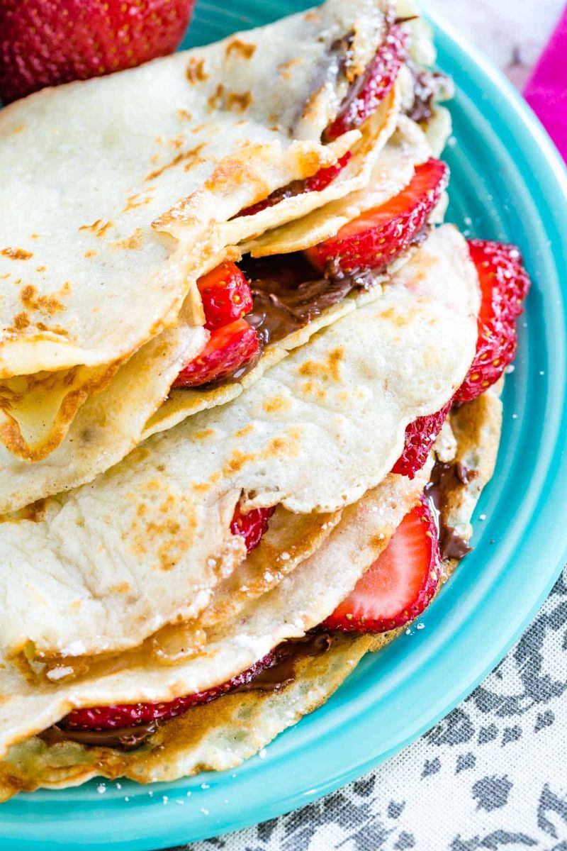 Nutella Strawberry Crepe Wrap