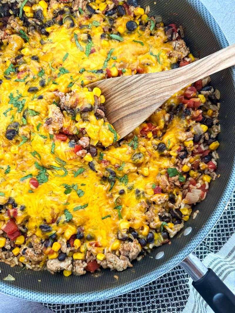Turkey Taco Casserole with Black Beans