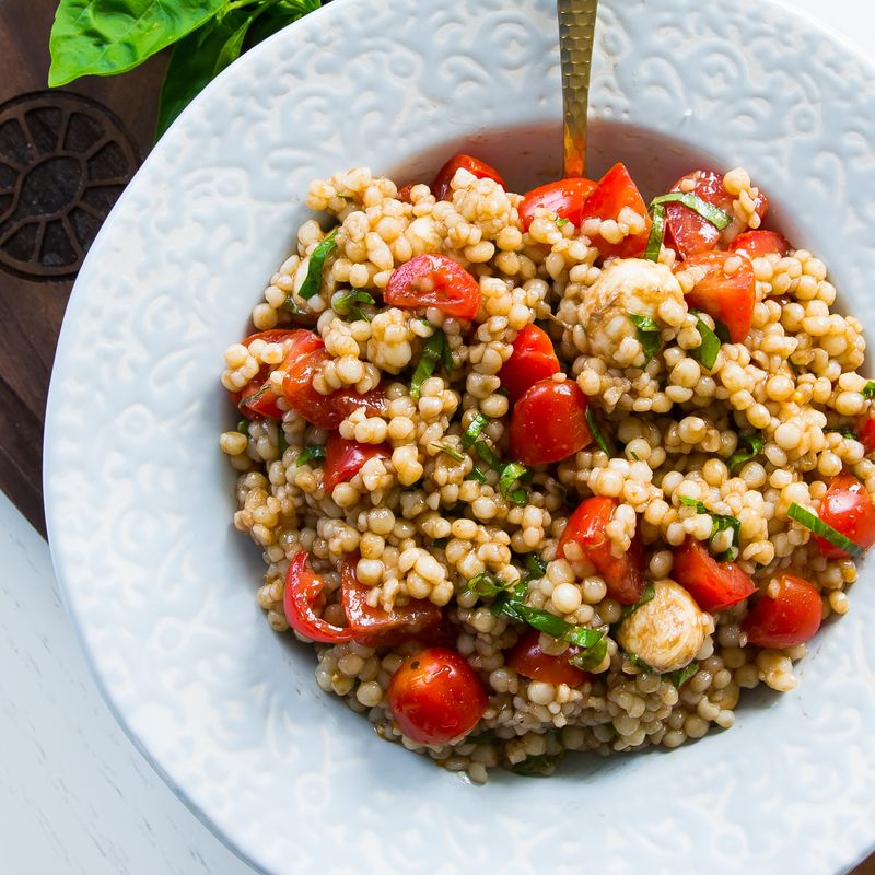 Caprese Pearl Couscous Salad