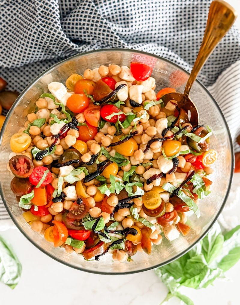 Caprese Chickpea Salad