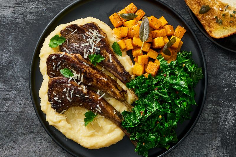 Lamb Chops with Creamy Polenta