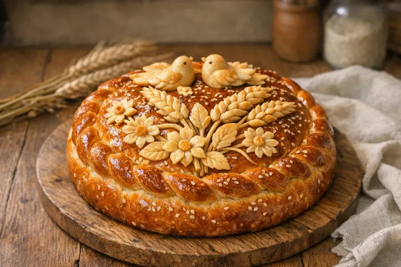 Polish Korovai Wedding Bread