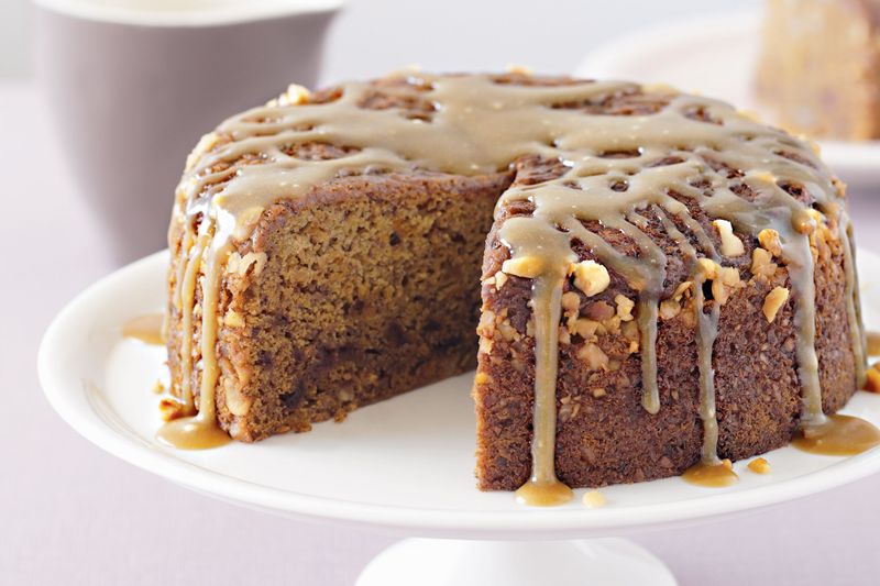 Banana Cake With Rum-Free Butterscotch