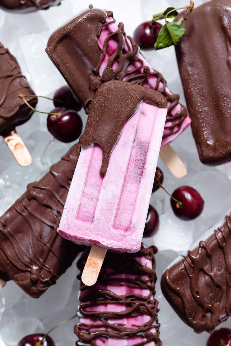 Cherry Chocolate Popsicles