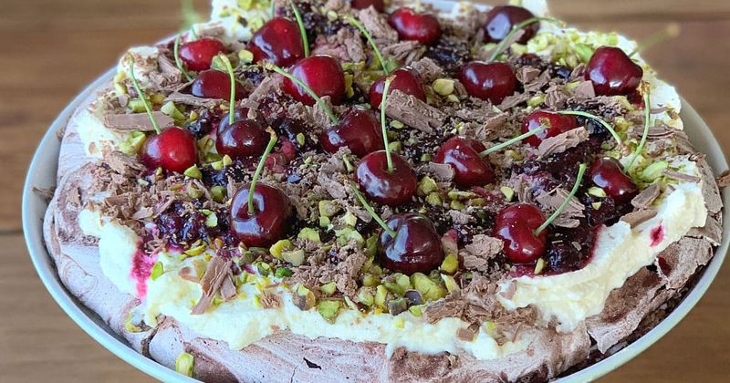 Cherry Chocolate Pavlova