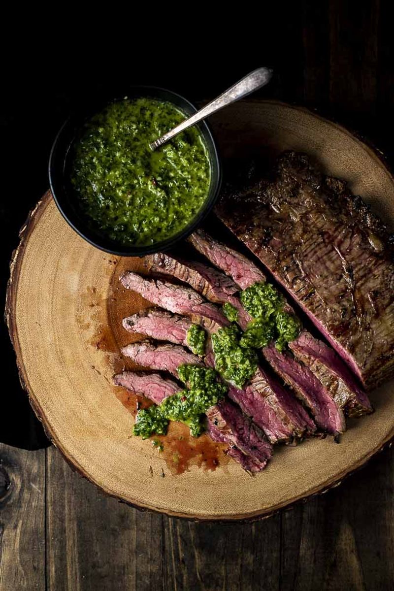 Grilled Steak With Cold Chimichurri
