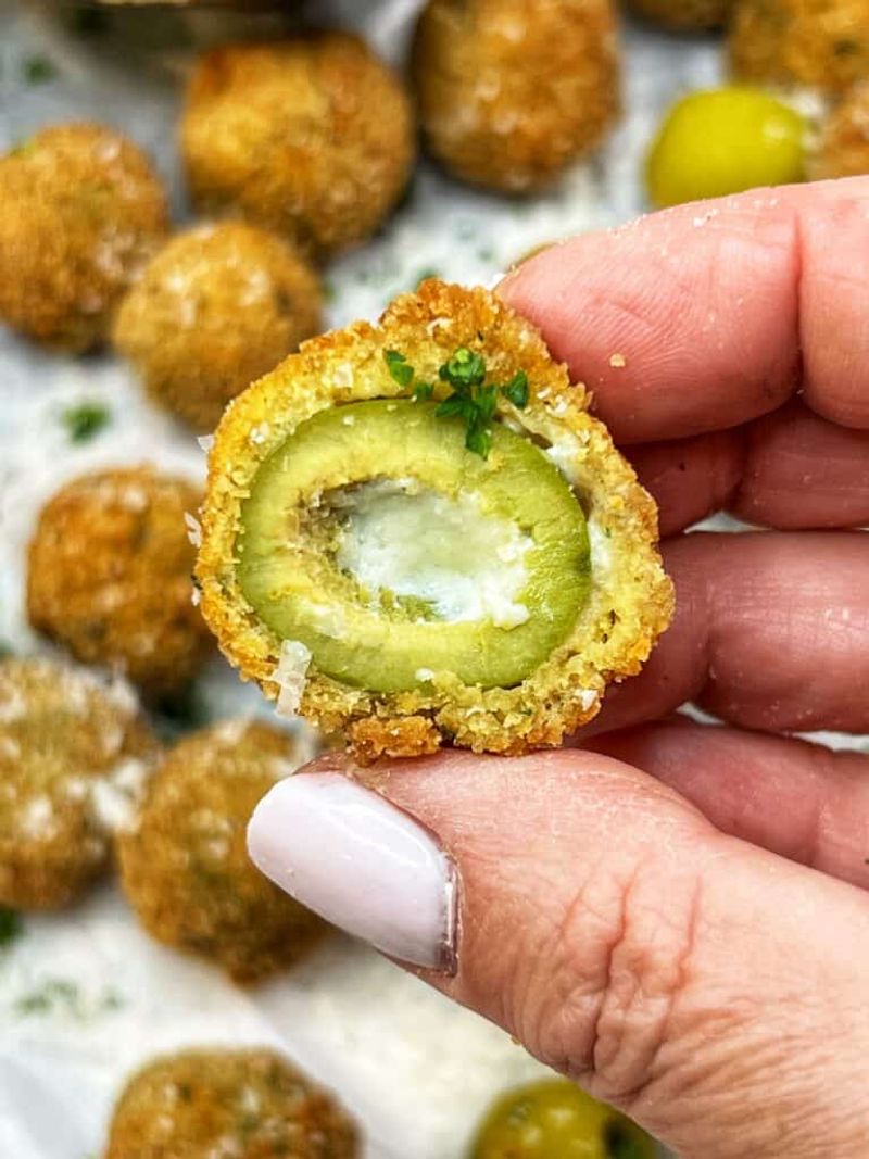 Crispy Fried Stuffed Olives