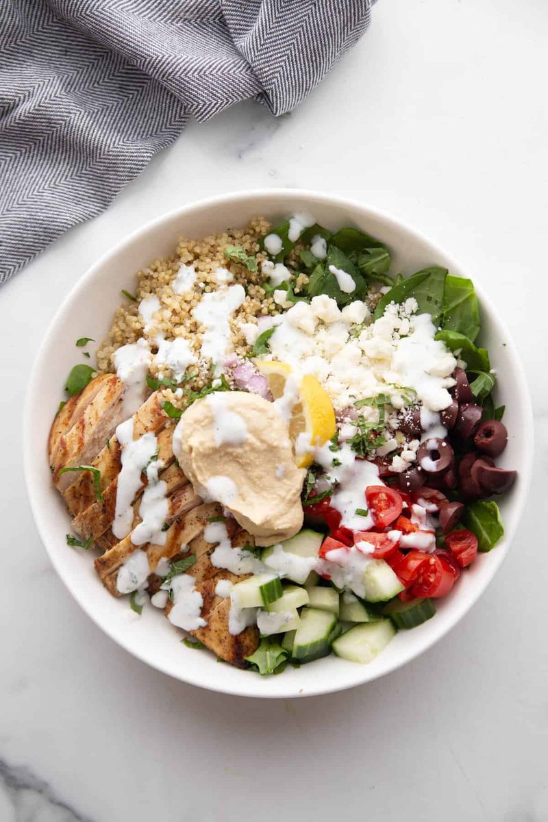 Lemon Herb Chicken Quinoa Bowls