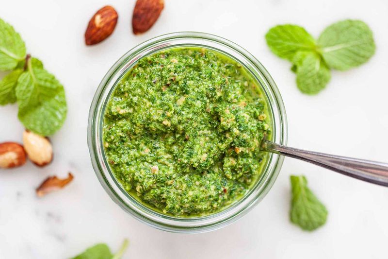 Bright Green Mint Pesto