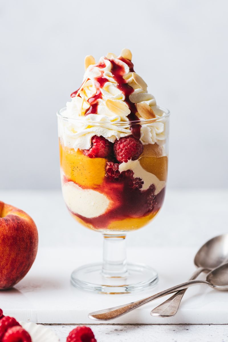 Peach Melba Sundae