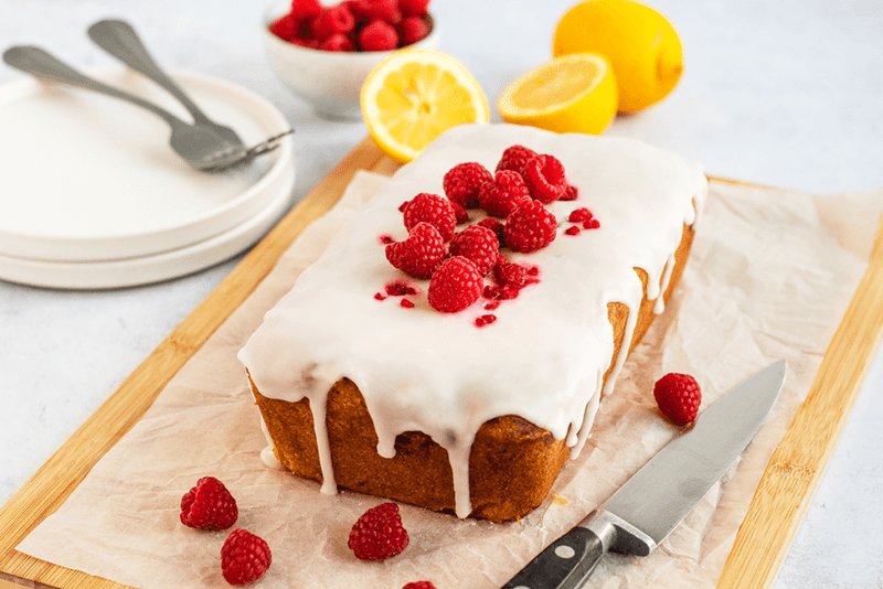 Lemon Raspberry Drizzle Loaf