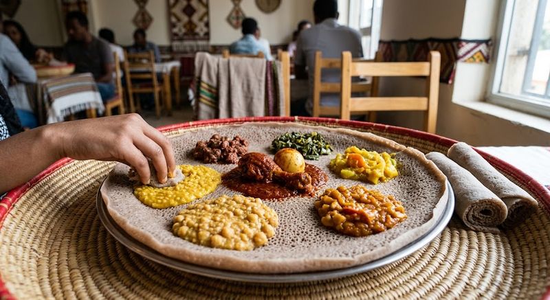 Sharing Injera in Ethiopia
