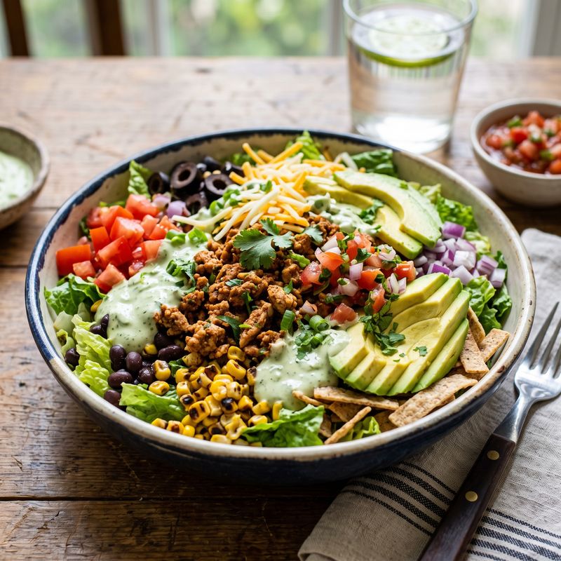 Spicy Black Bean Taco Salad