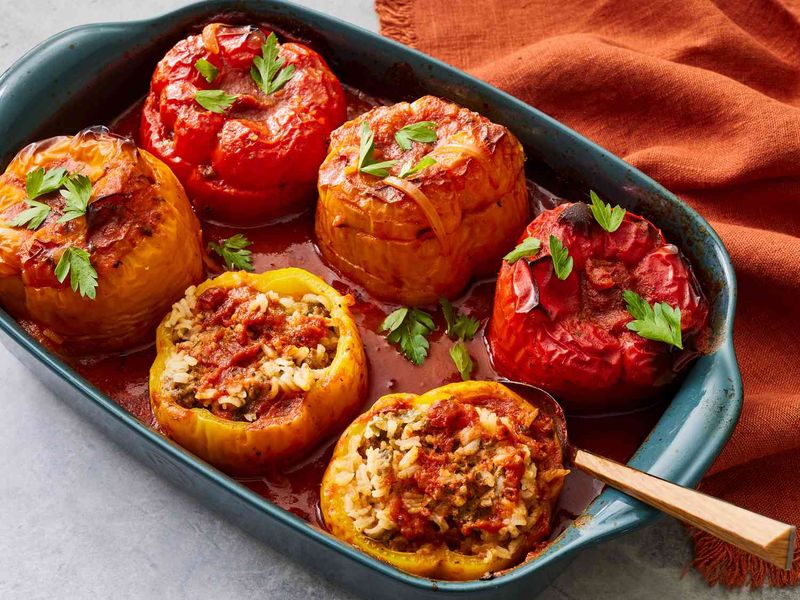 Stuffed Peppers Set And Ready