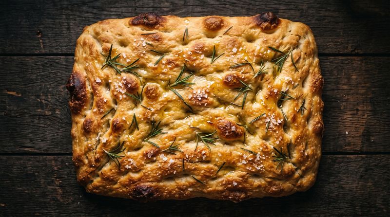 Focaccia With Golden Dimples