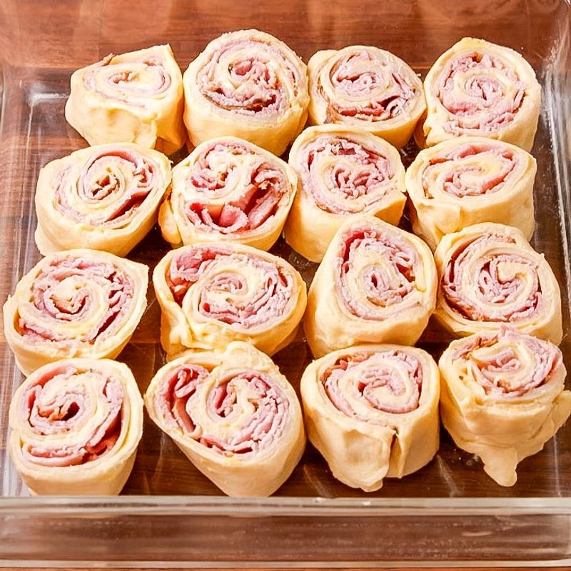 Ham and Honey Mustard Pinwheels