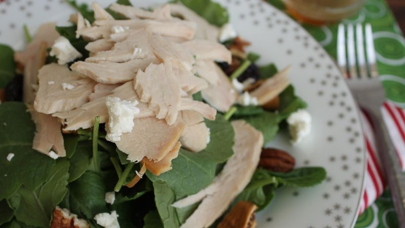 Turkey Cranberry Spinach Salad