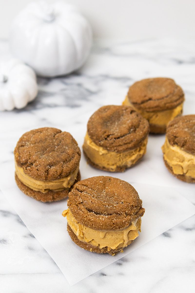 Pumpkin Ice Cream Sandwiches