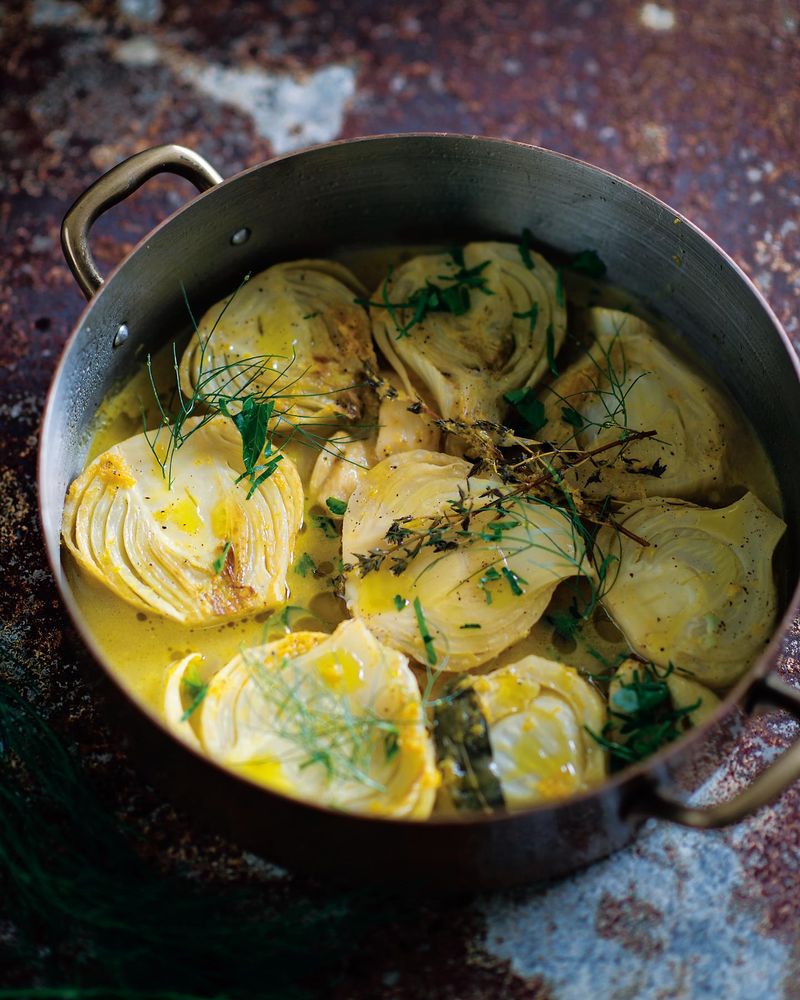 Braised Fennel in Broth