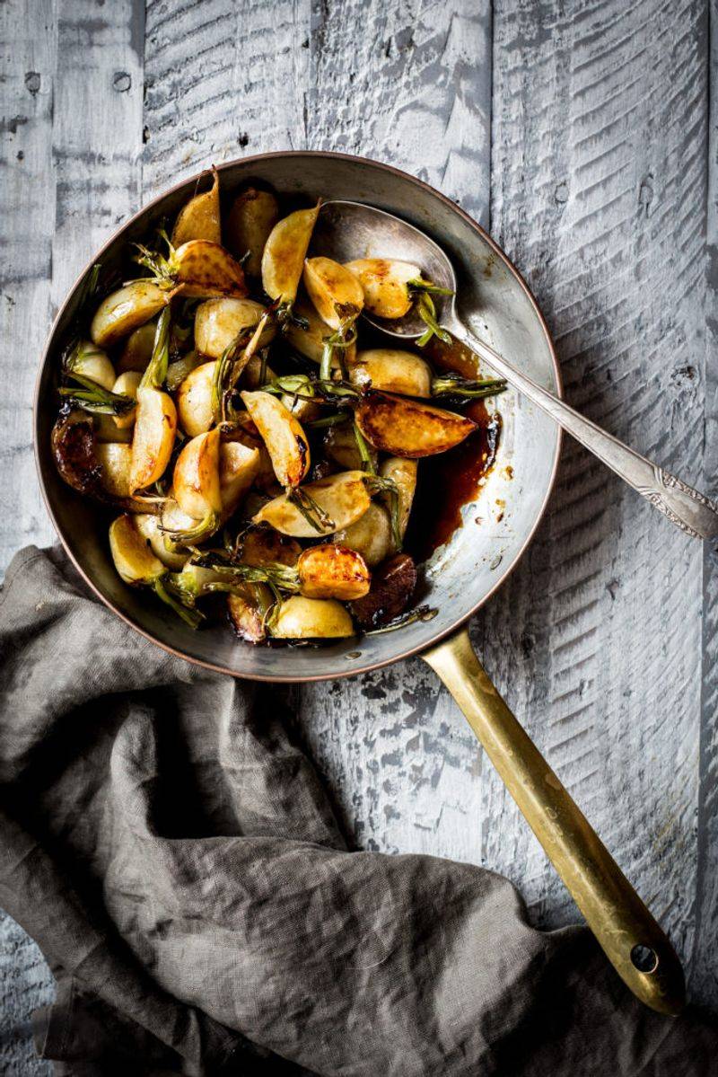 Honey Glazed Baby Turnips