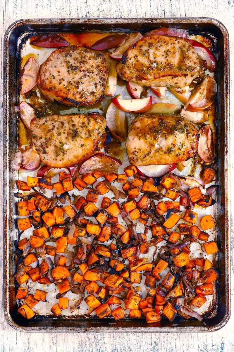 Apple and Pork Tray Bake