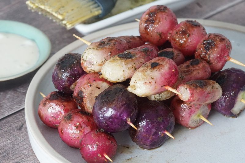 Grilled Radish Skewers