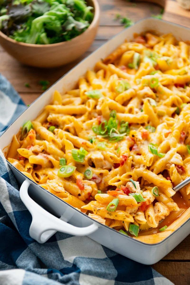 Buffalo Chicken Pasta Bake