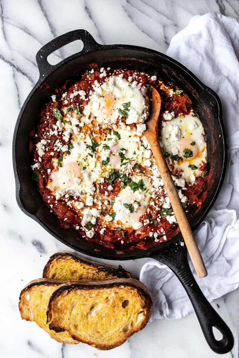 Shakshuka With a Feta Swirl