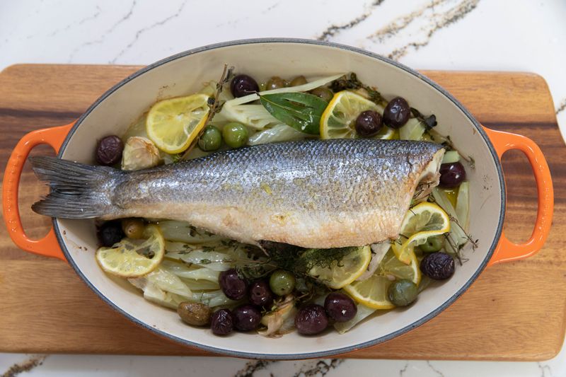 Fennel Baked With Fish