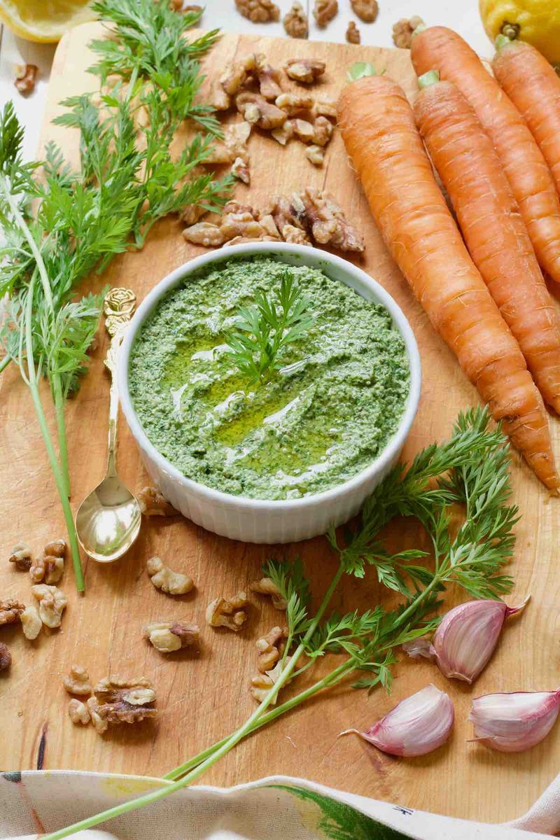 Carrot Top Pesto