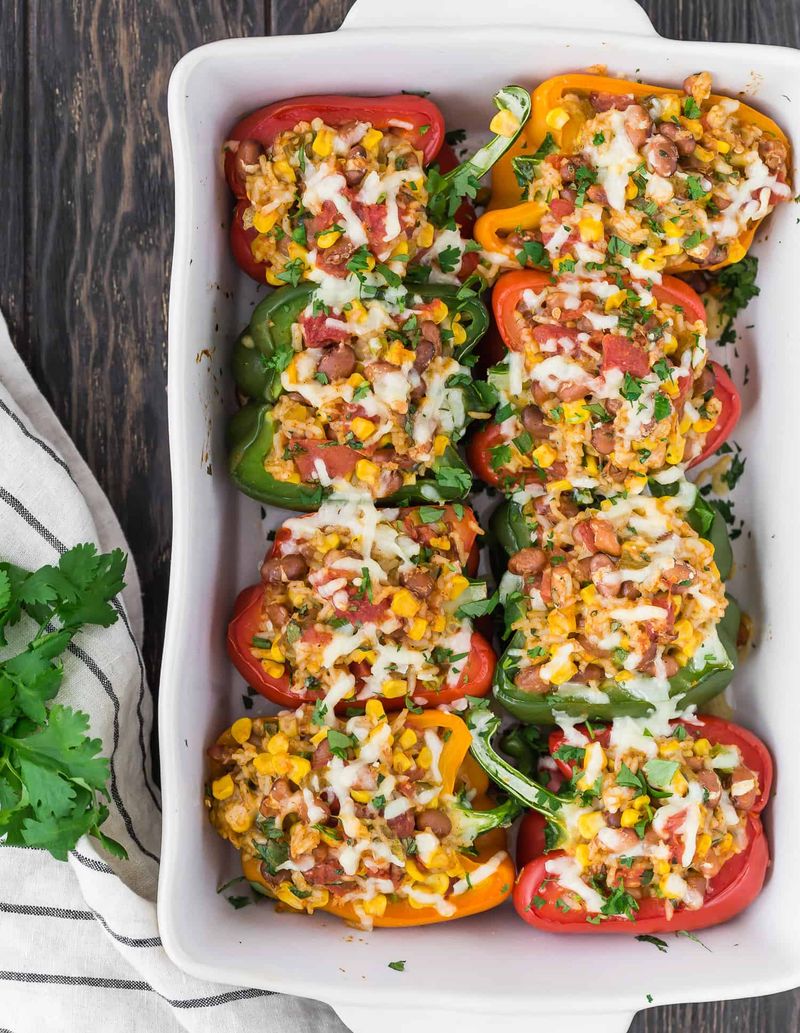 Stuffed Peppers with Pinto Beans