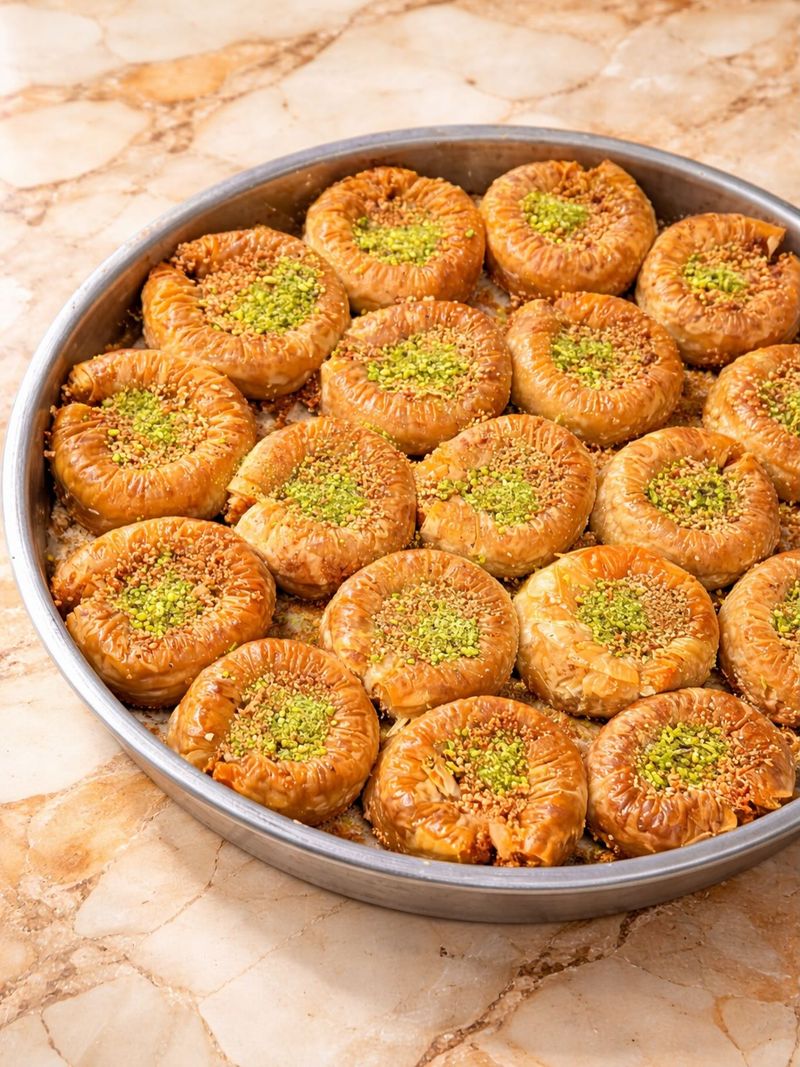 Bird's Nest Pistachio Rolls