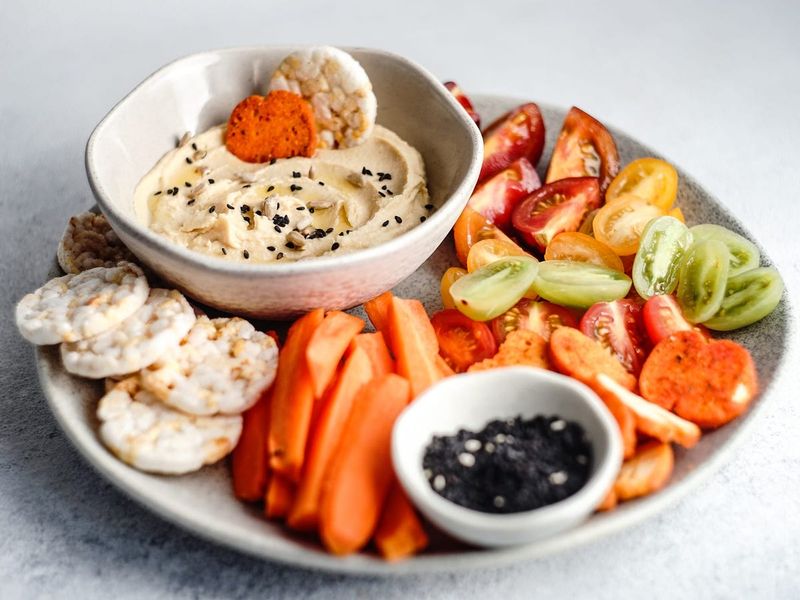 Baby Carrots and Hummus
