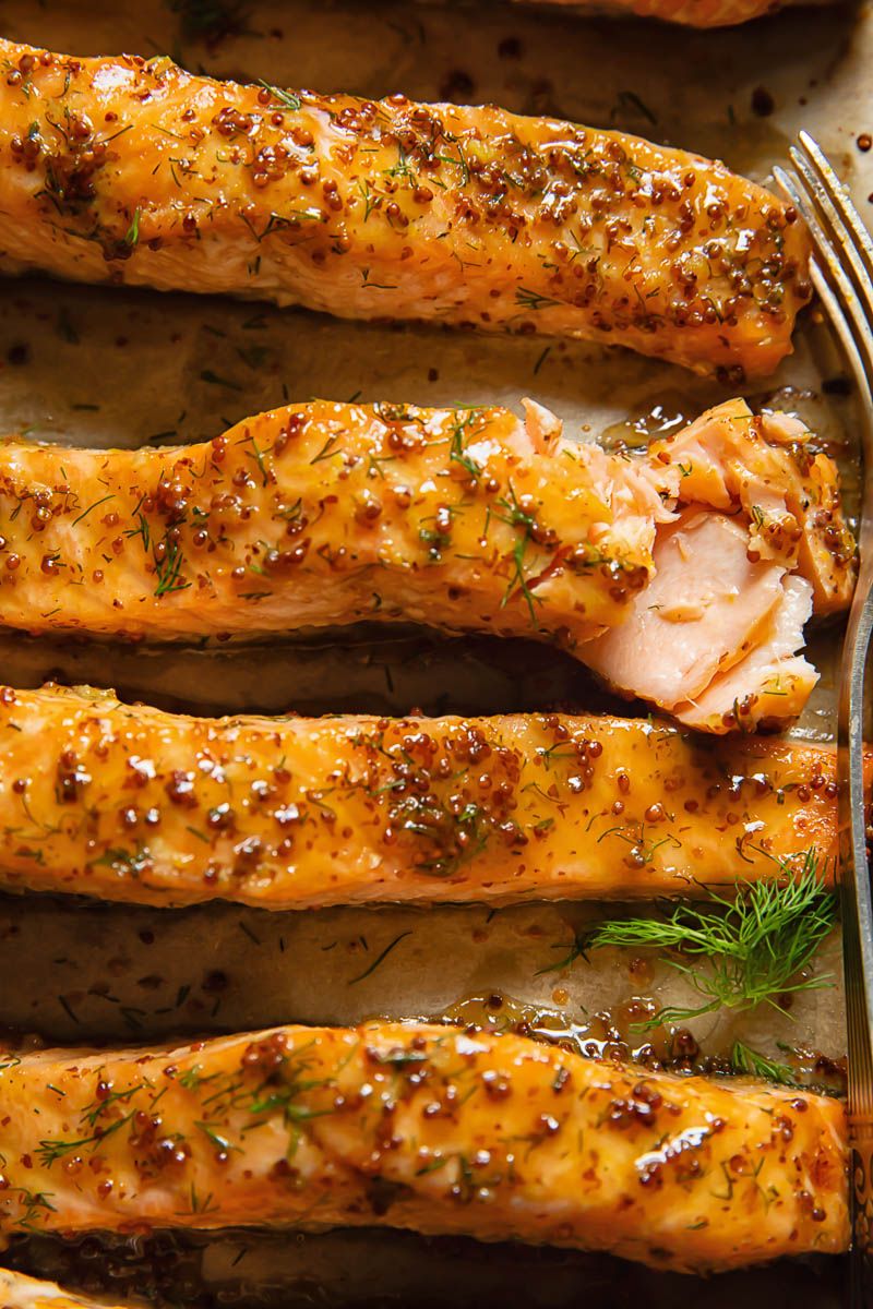 Mustard and Maple Glazed Salmon
