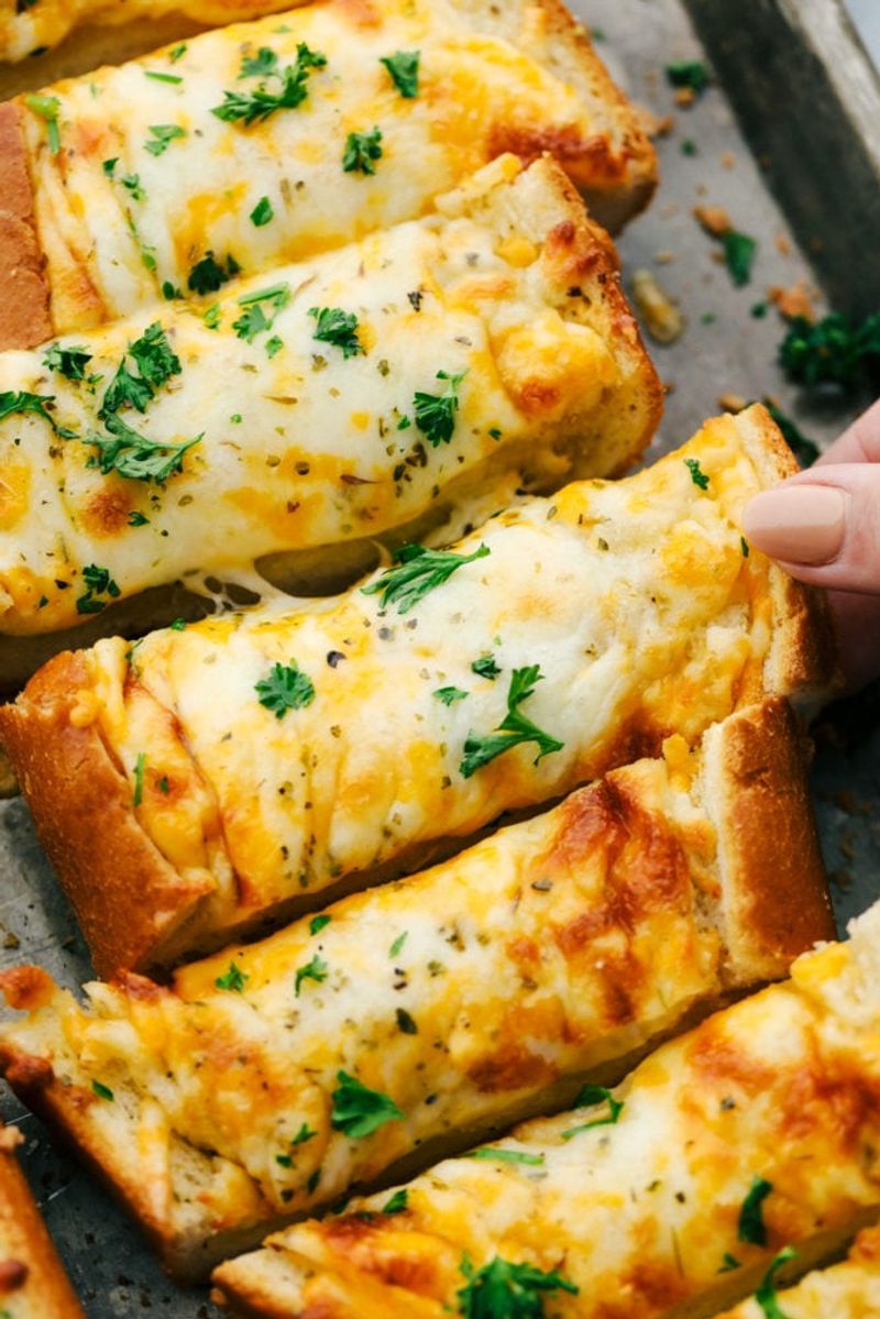 Ooey Gooey Garlic Bread