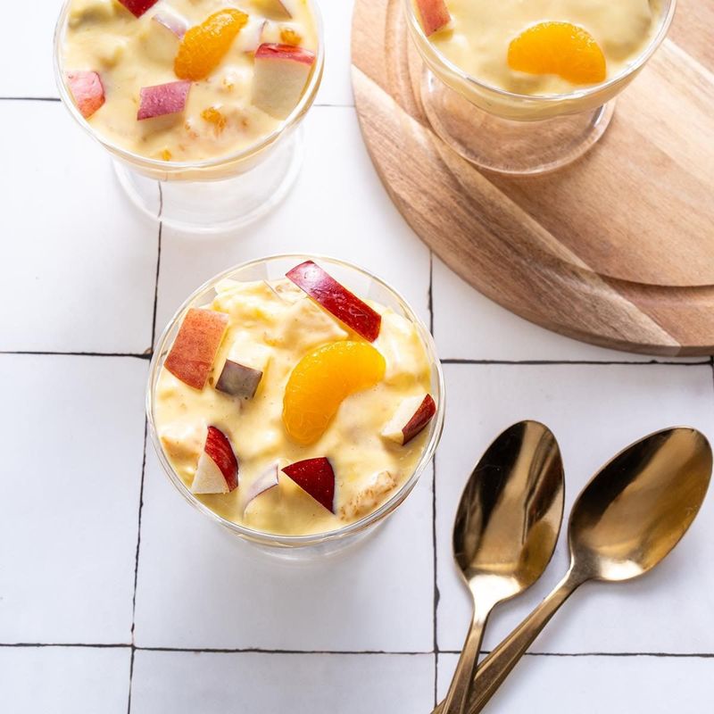 Creamy Apple and Pineapple Fruit Salad