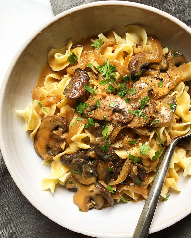 Creamy Mushroom Stroganoff