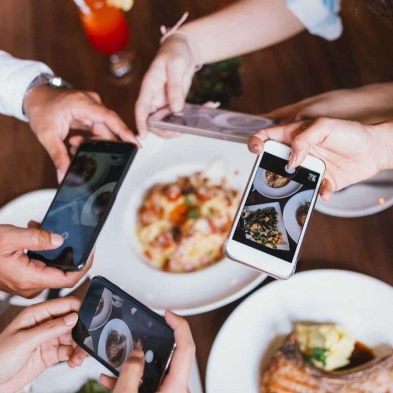 Photographing Food Before Eating